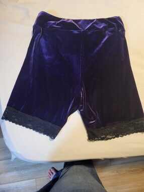 Midnight Hour Purple Velvet Shorts